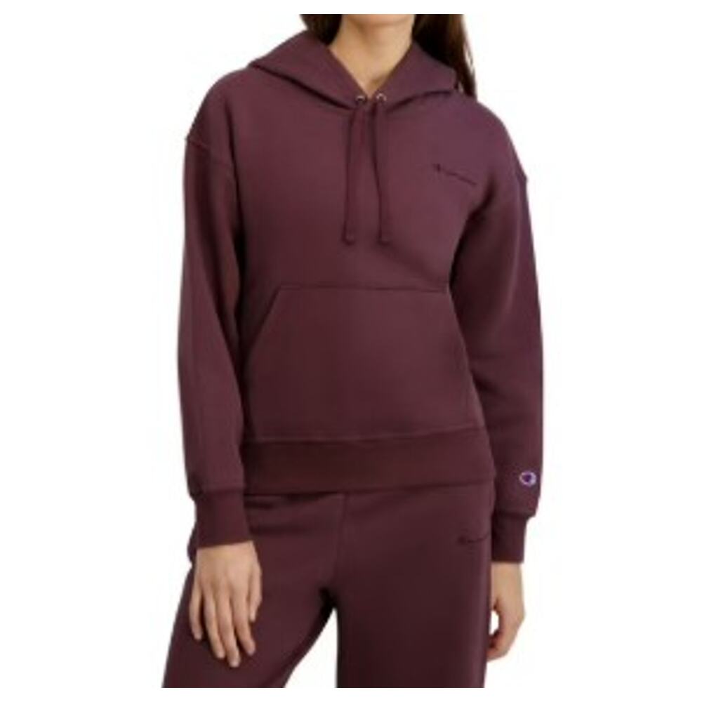 Champion Women's Heavyweight Fleece Hoodie Brown Size S